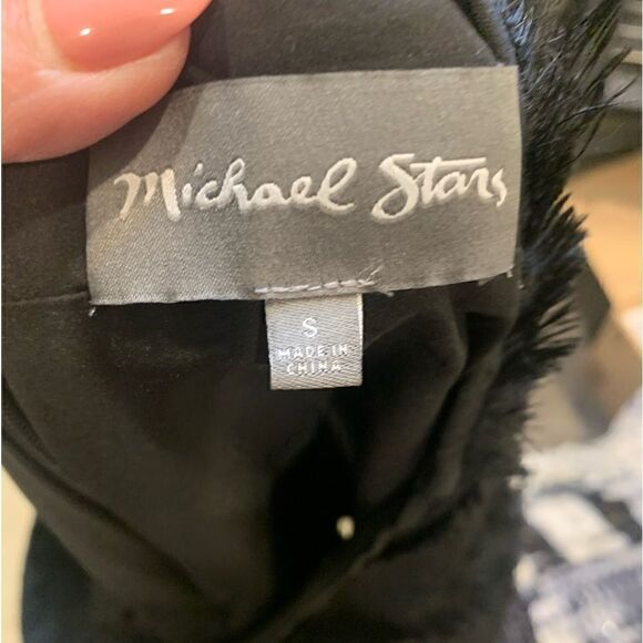 Michael Stars Black Mini Skirt Fringe - Picture 5 of 5